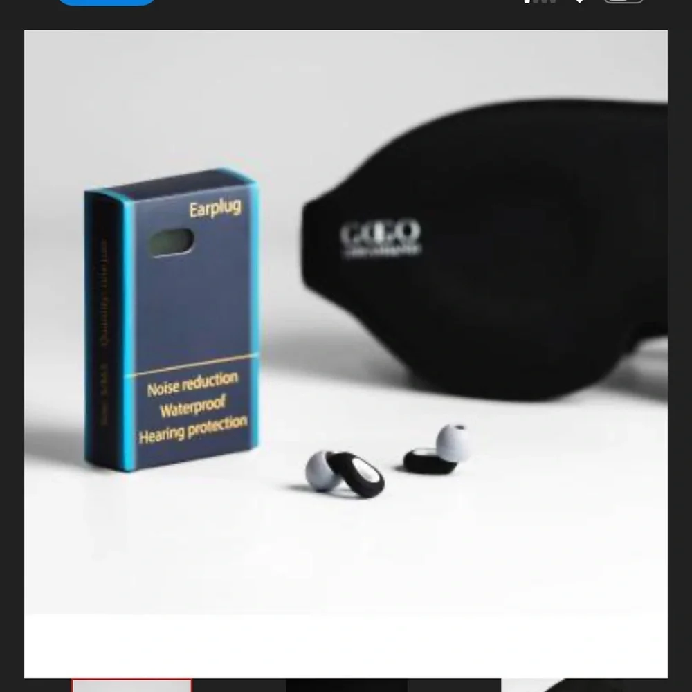 NIB Premium GOGO 3D Eye Mask for Sleep+Silicon Ear Plugs+